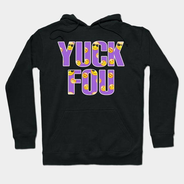 Yuck fou purple emoji Hoodie by Lucky Pig